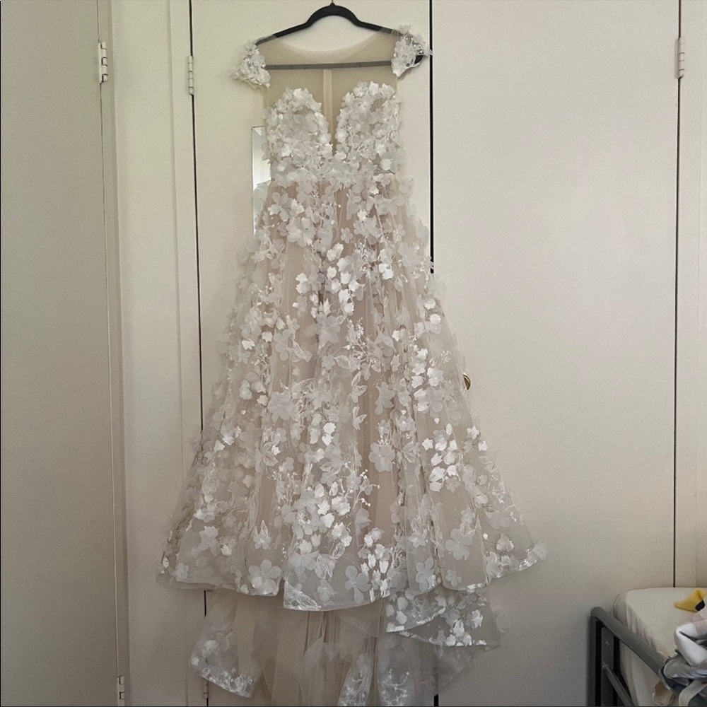3d floral wedding dress